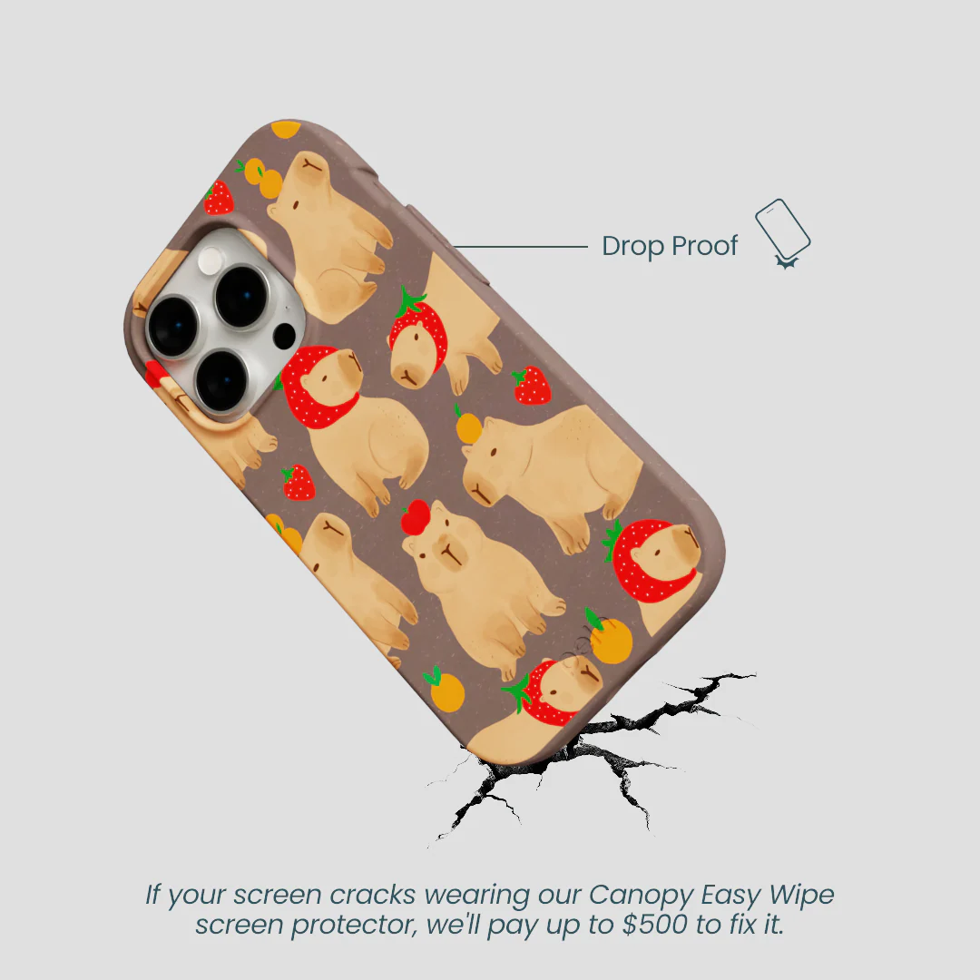 Chocolate Brown Sweet Capybaras iPhone 15 Pro Case - Image 5