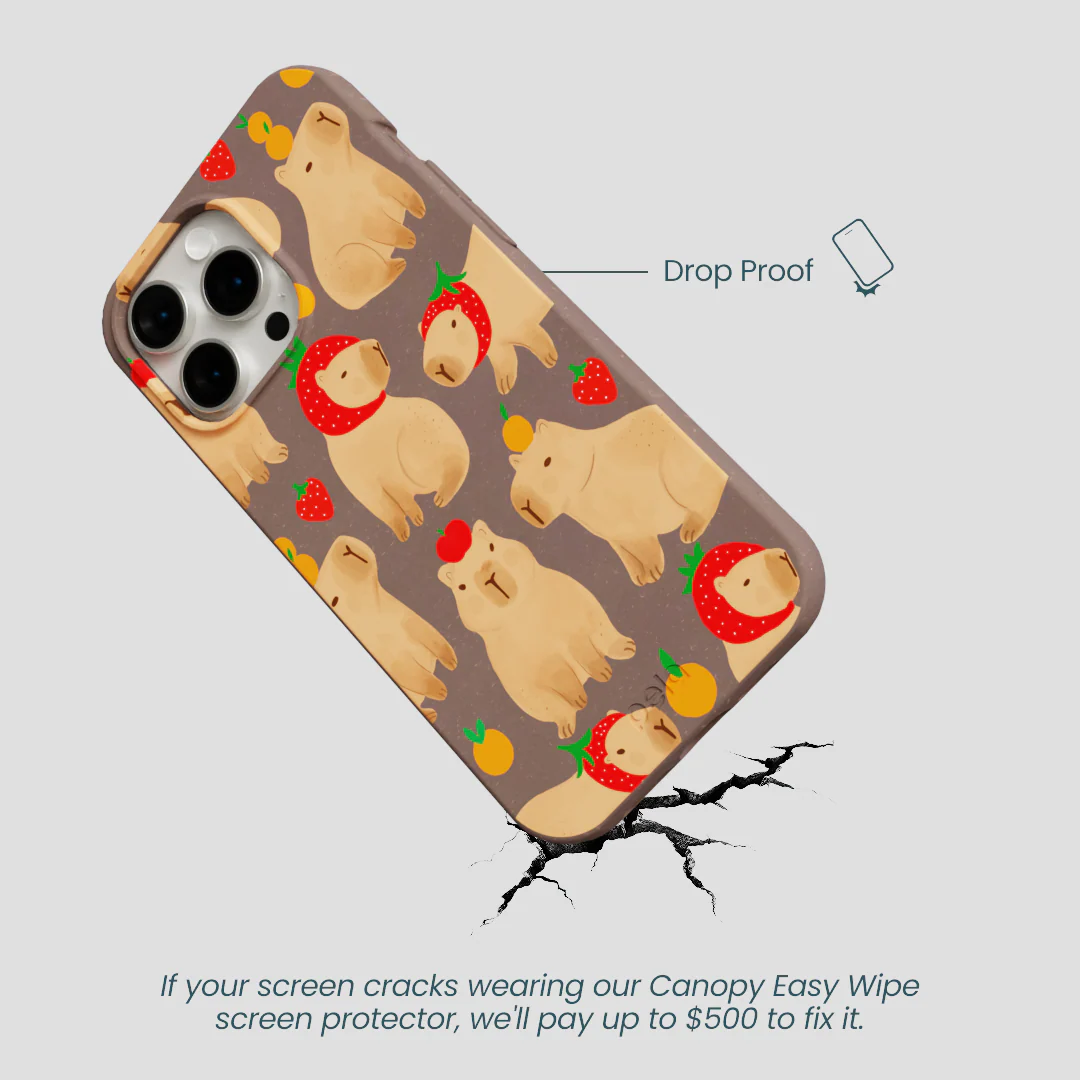 Chocolate Brown Sweet Capybaras iPhone 15 Pro Max Case - Image 5