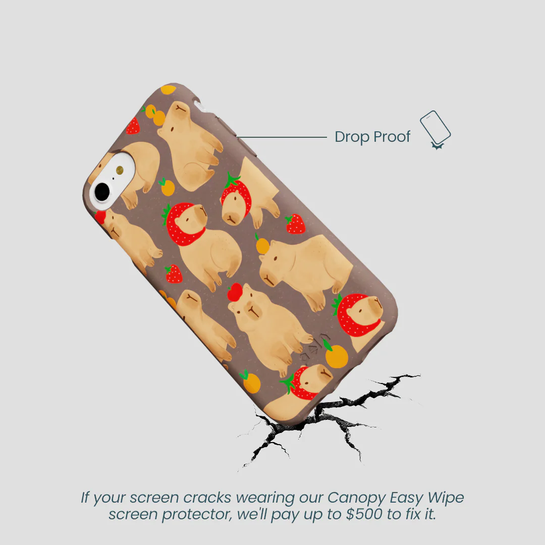 Chocolate Brown Sweet Capybaras iPhone 6/6s/7/8/SE Case - Image 5