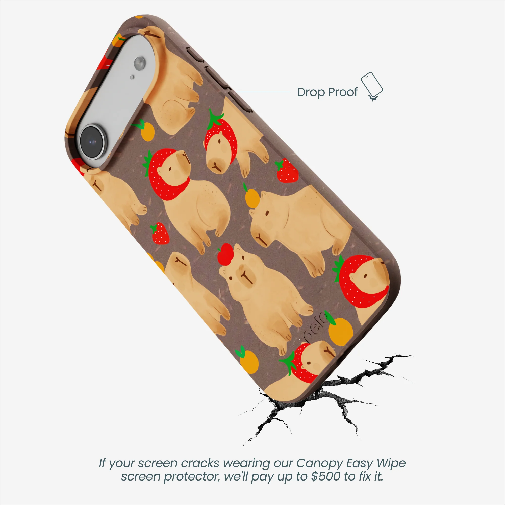 Chocolate Brown Sweet Capybaras iPhone Air Case - Image 5