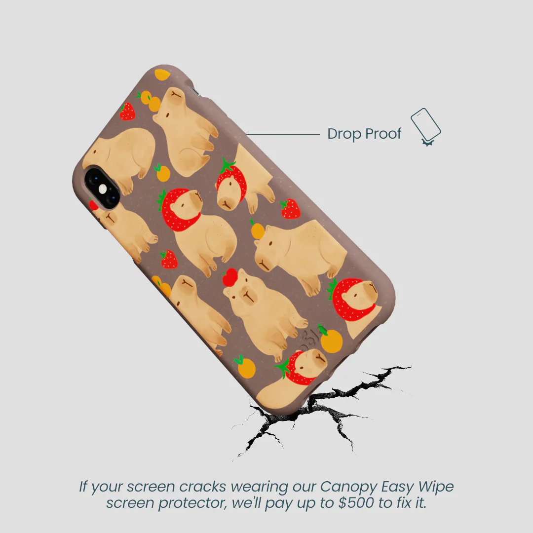 Chocolate Brown Sweet Capybaras iPhone XR Case - Image 5
