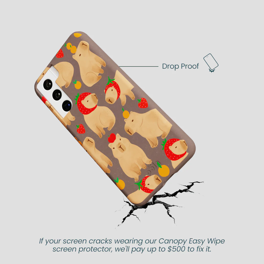 Chocolate Brown Sweet Capybaras Samsung Galaxy S21 Case - Image 5