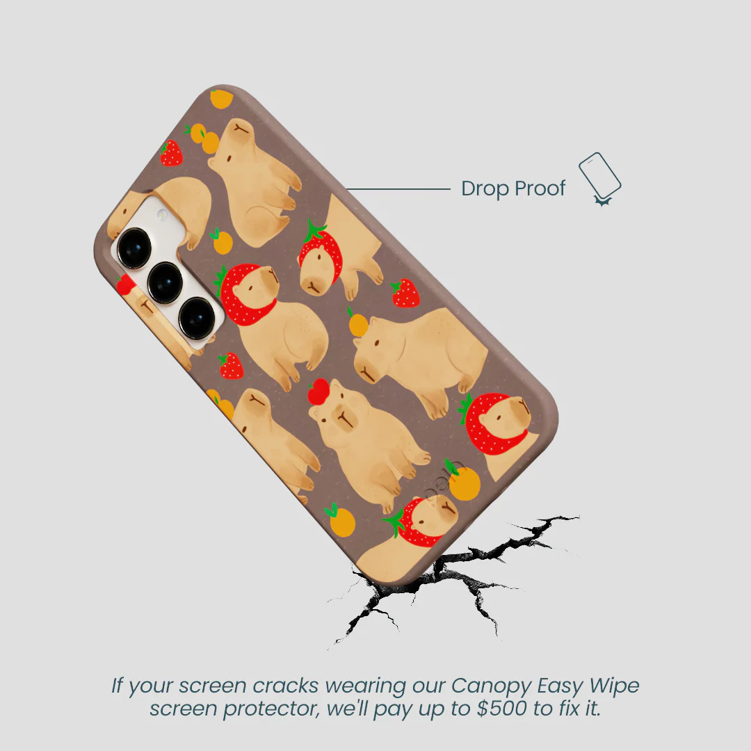 Chocolate Brown Sweet Capybaras Samsung Galaxy S23 Case - Image 5