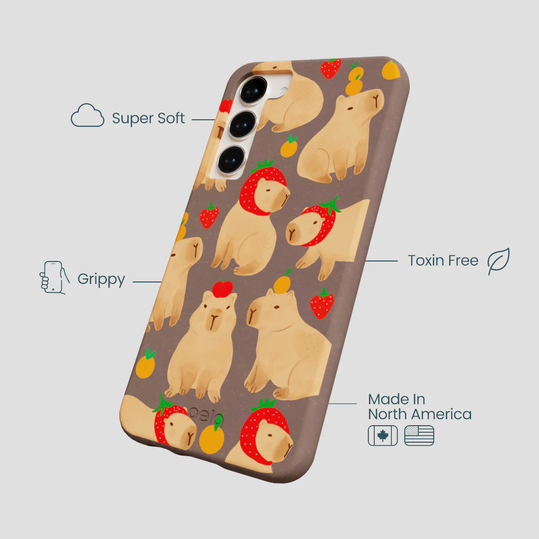 Chocolate Brown Sweet Capybaras Samsung Galaxy S23+(Plus) Case - Image 4