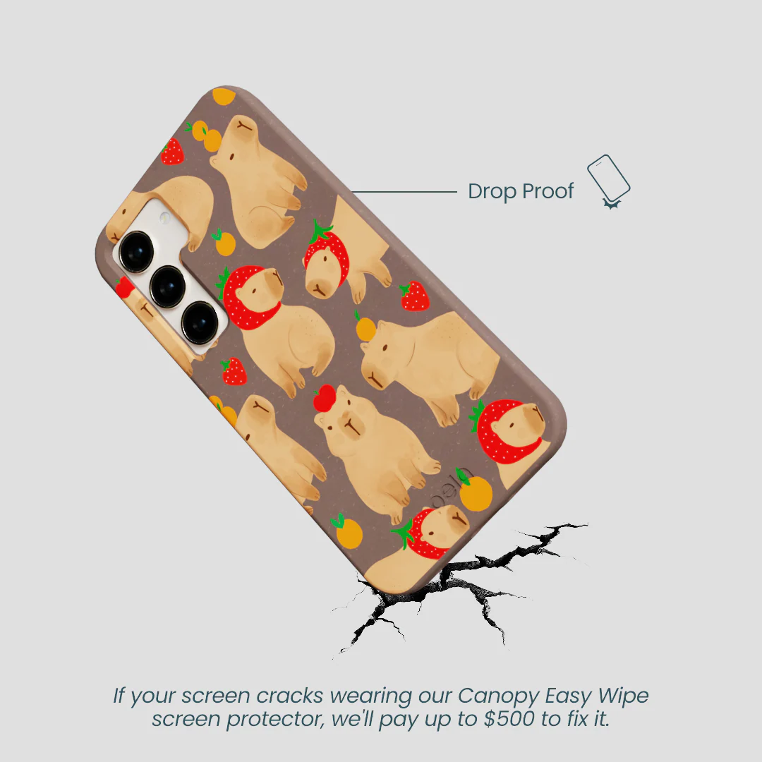Chocolate Brown Sweet Capybaras Samsung Galaxy S24 Case - Image 5
