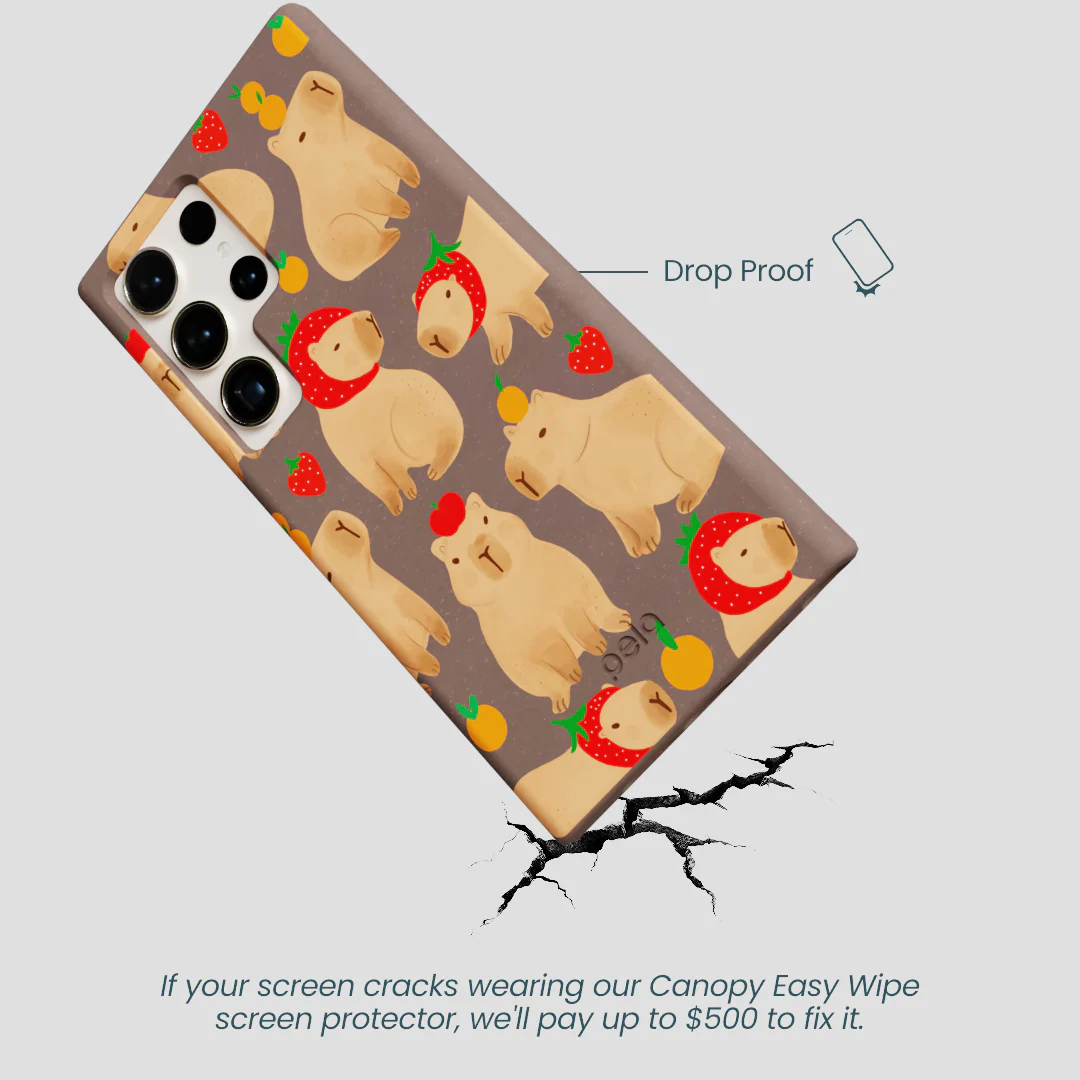 Chocolate Brown Sweet Capybaras Samsung Galaxy S24 Ultra Case - Image 5