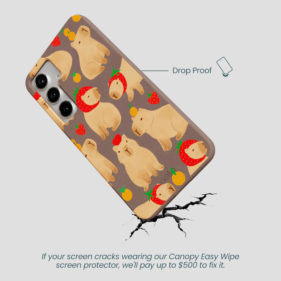 Chocolate Brown Sweet Capybaras Samsung Galaxy S25+(Plus) Case - Image 5