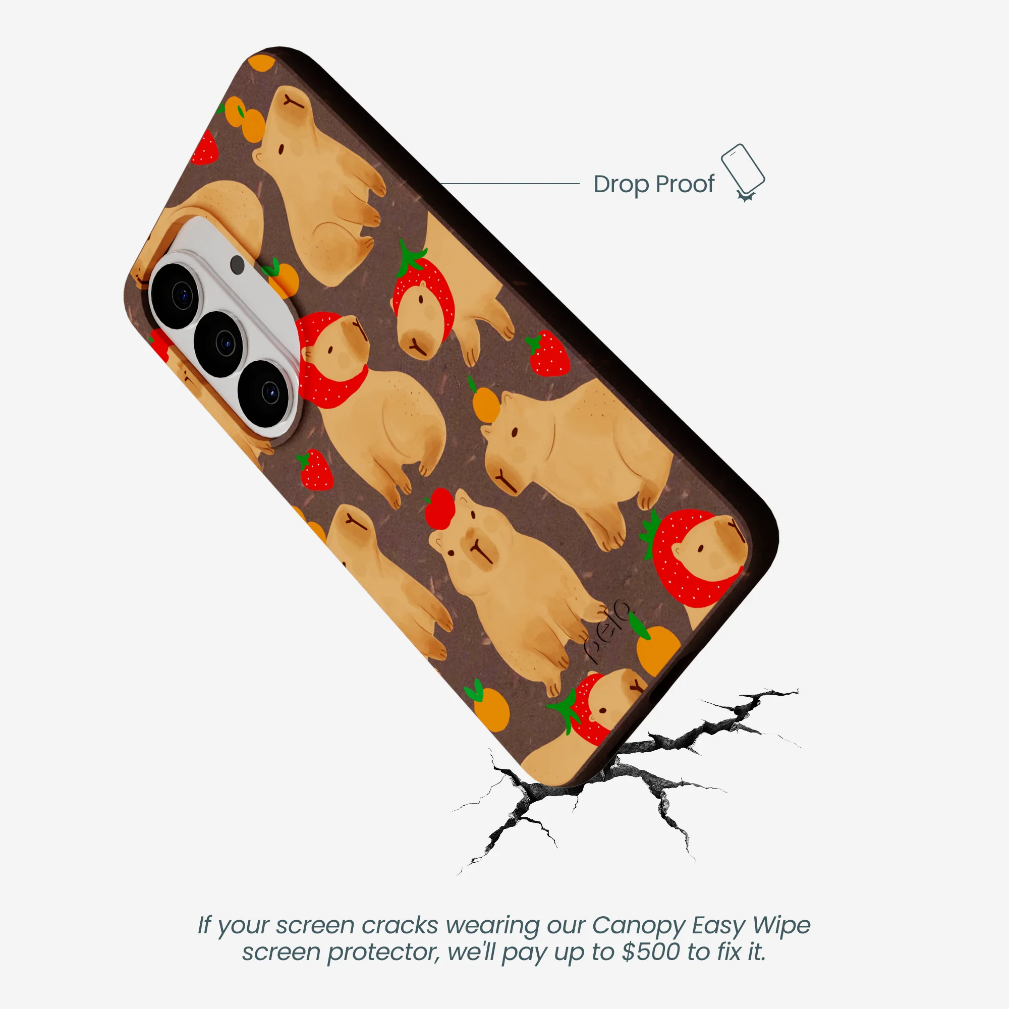 Chocolate Brown Sweet Capybaras Samsung Galaxy S26 Case - Image 5