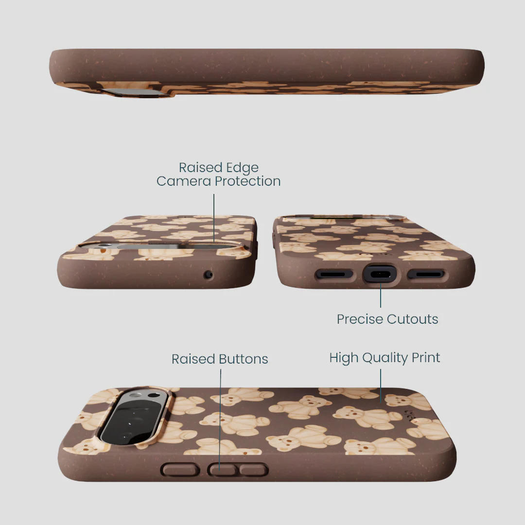 Chocolate Brown Teddy Love Google Pixel 10 Pro XL Case - Image 3