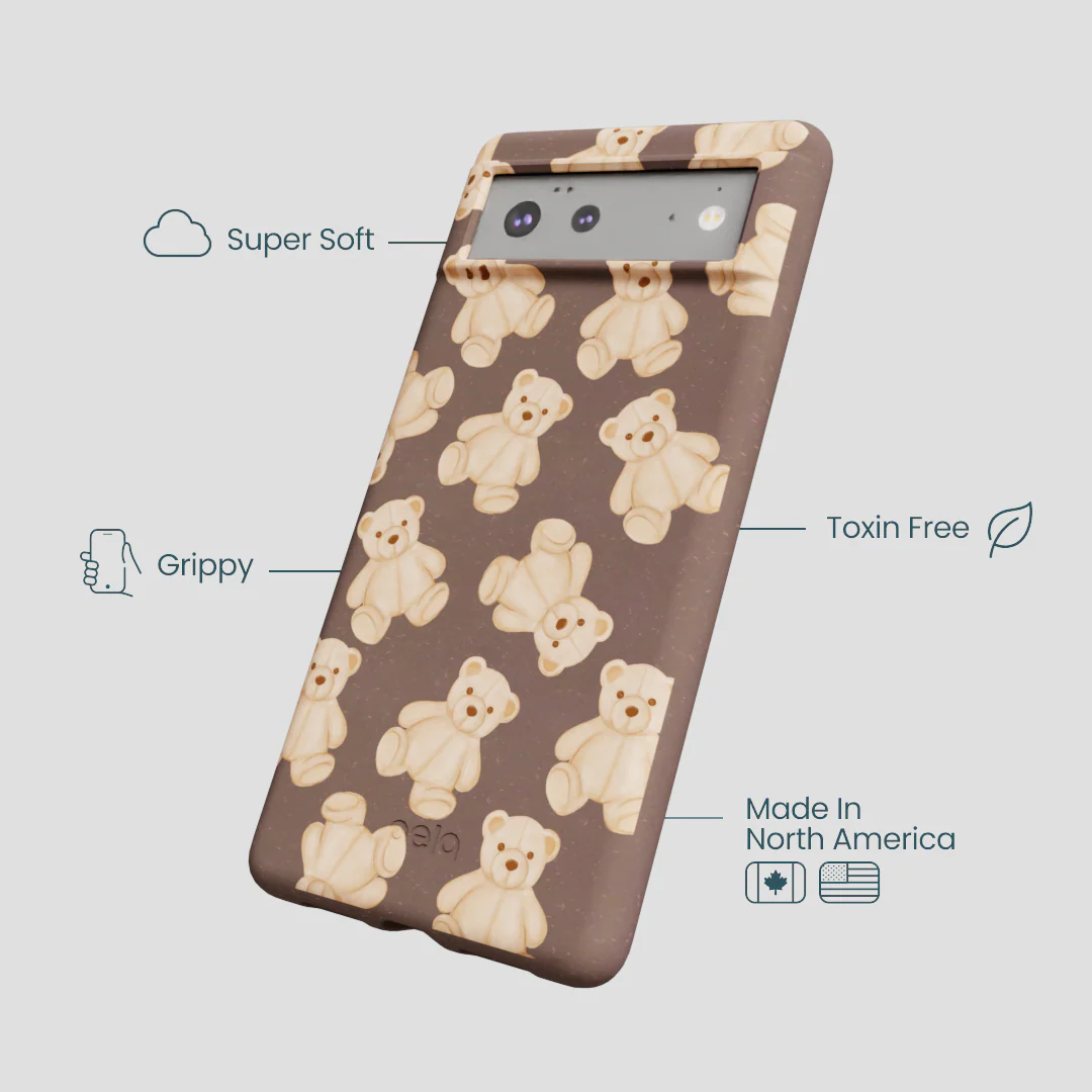 Chocolate Brown Teddy Love Google Pixel 6 Case - Image 4