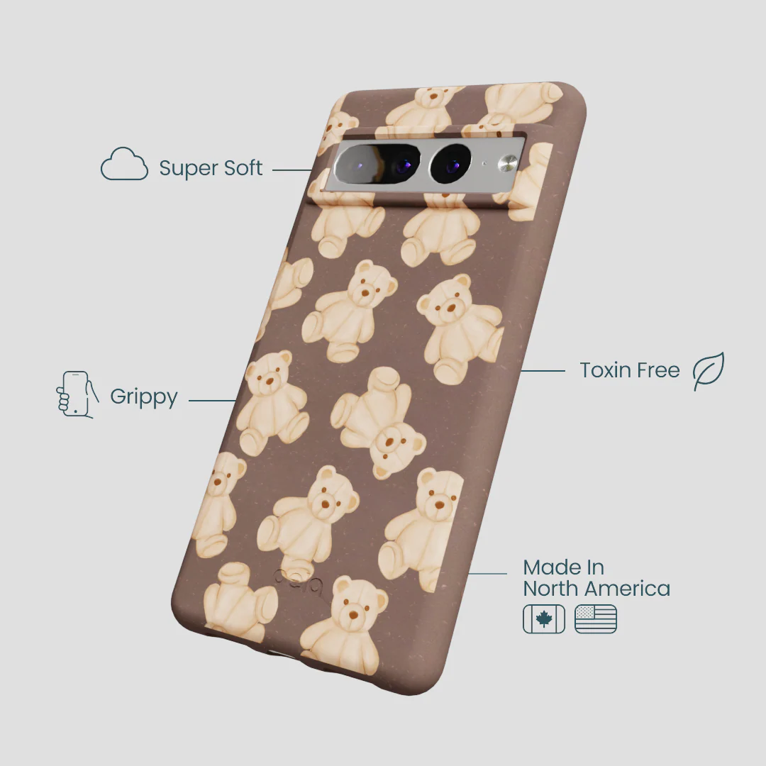 Chocolate Brown Teddy Love Google Pixel 7 Pro Case - Image 4