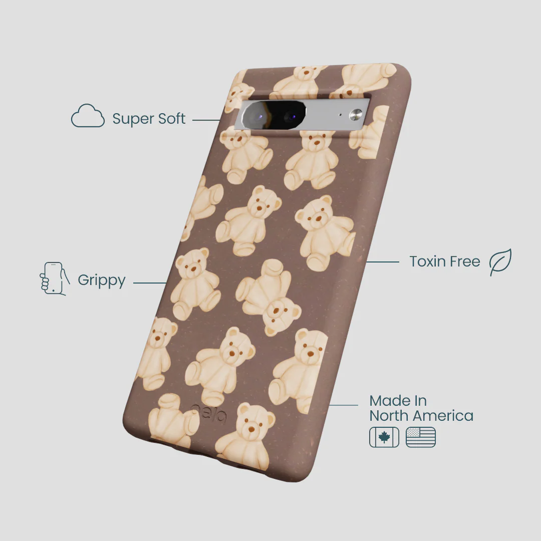 Chocolate Brown Teddy Love Google Pixel 7a Case - Image 4