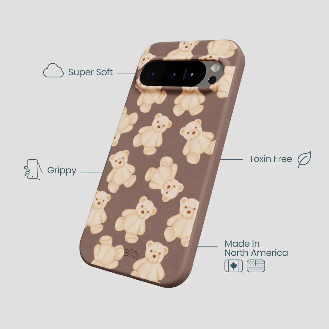 Chocolate Brown Teddy Love Google Pixel 9/9 Pro Case - Image 4