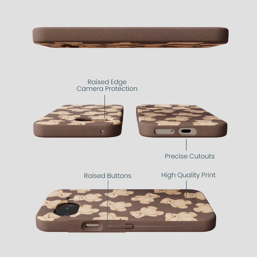 Chocolate Brown Teddy Love Google Pixel 9a Case - Image 3