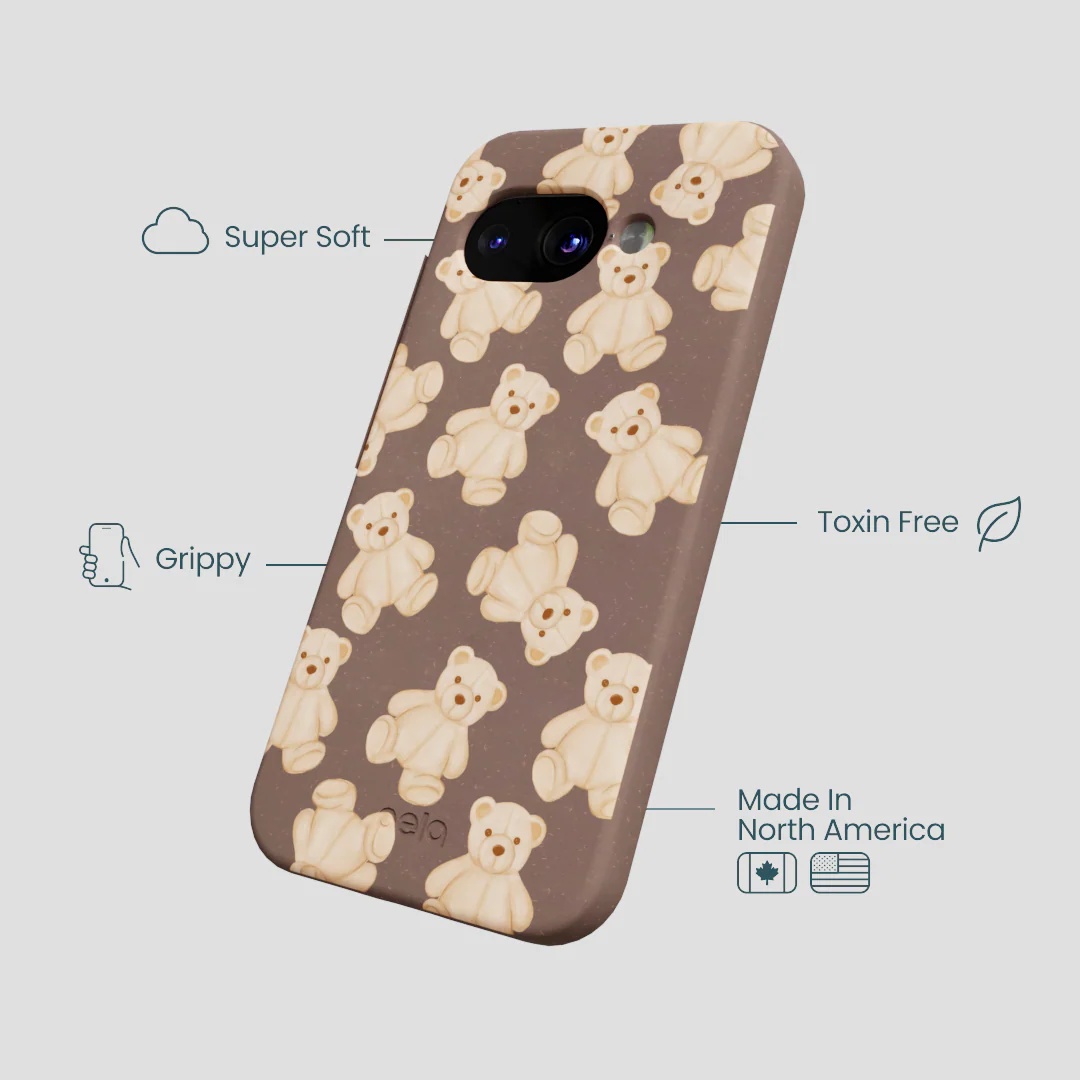 Chocolate Brown Teddy Love Google Pixel 9a Case - Image 4