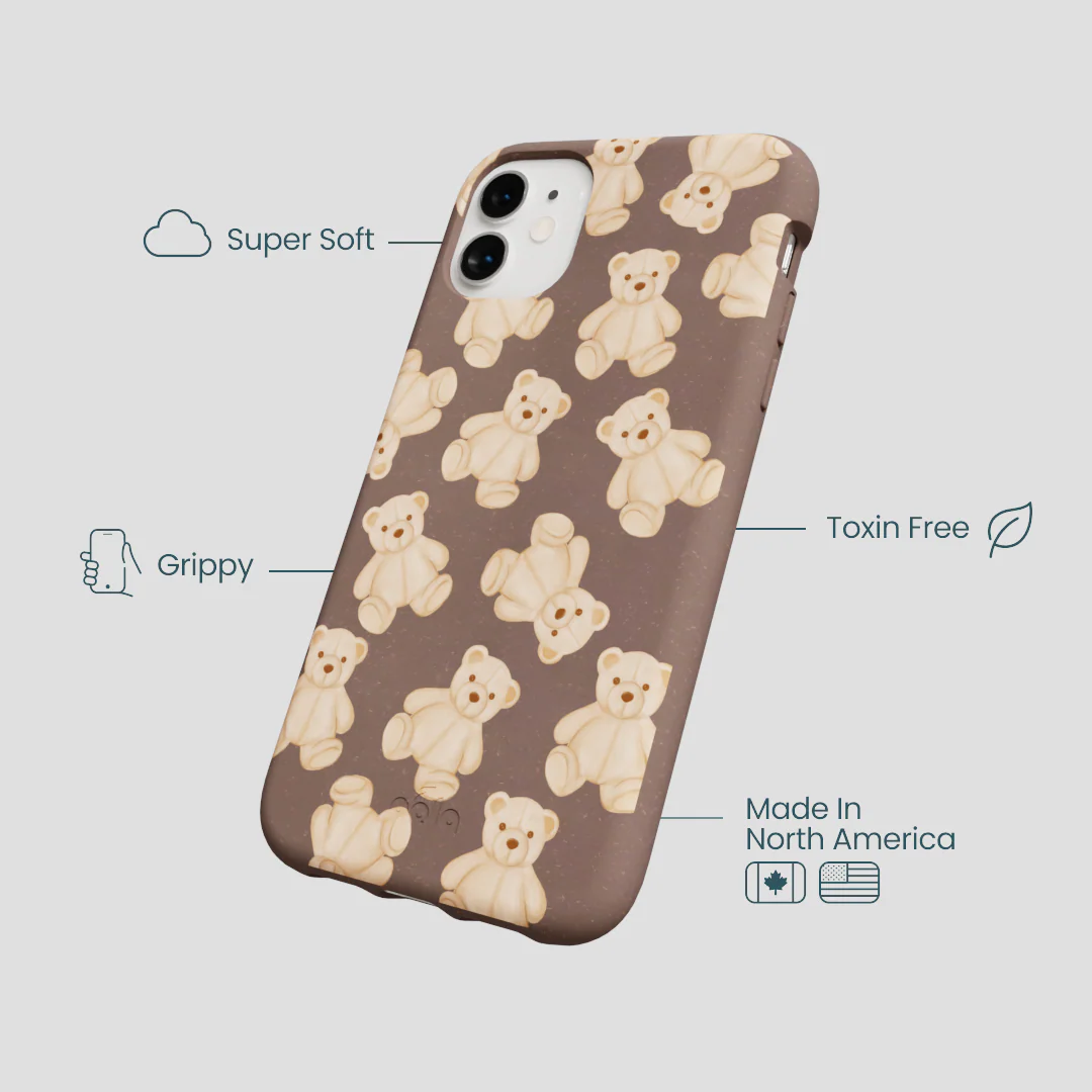 Chocolate Brown Teddy Love iPhone 11 Case - Image 4