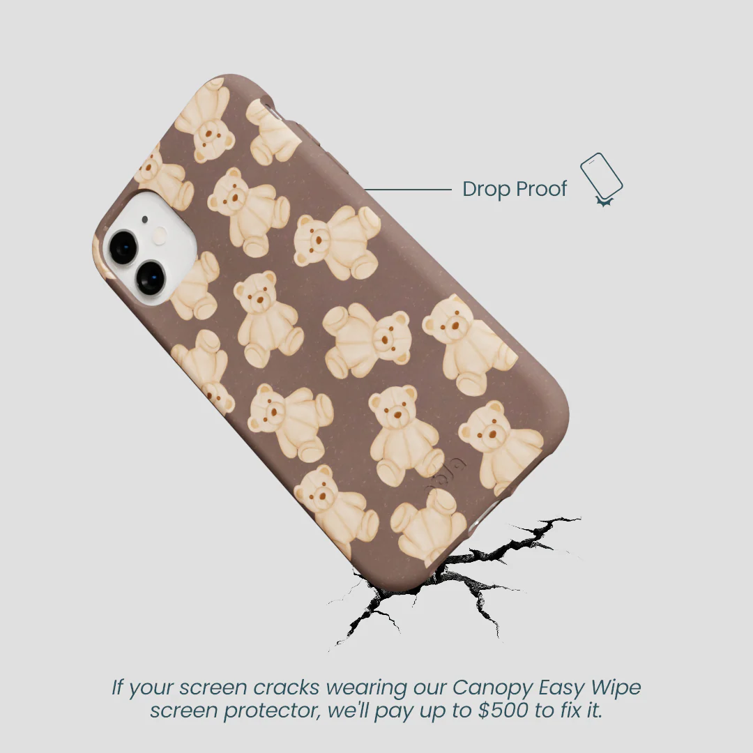Chocolate Brown Teddy Love iPhone 11 Case - Image 5