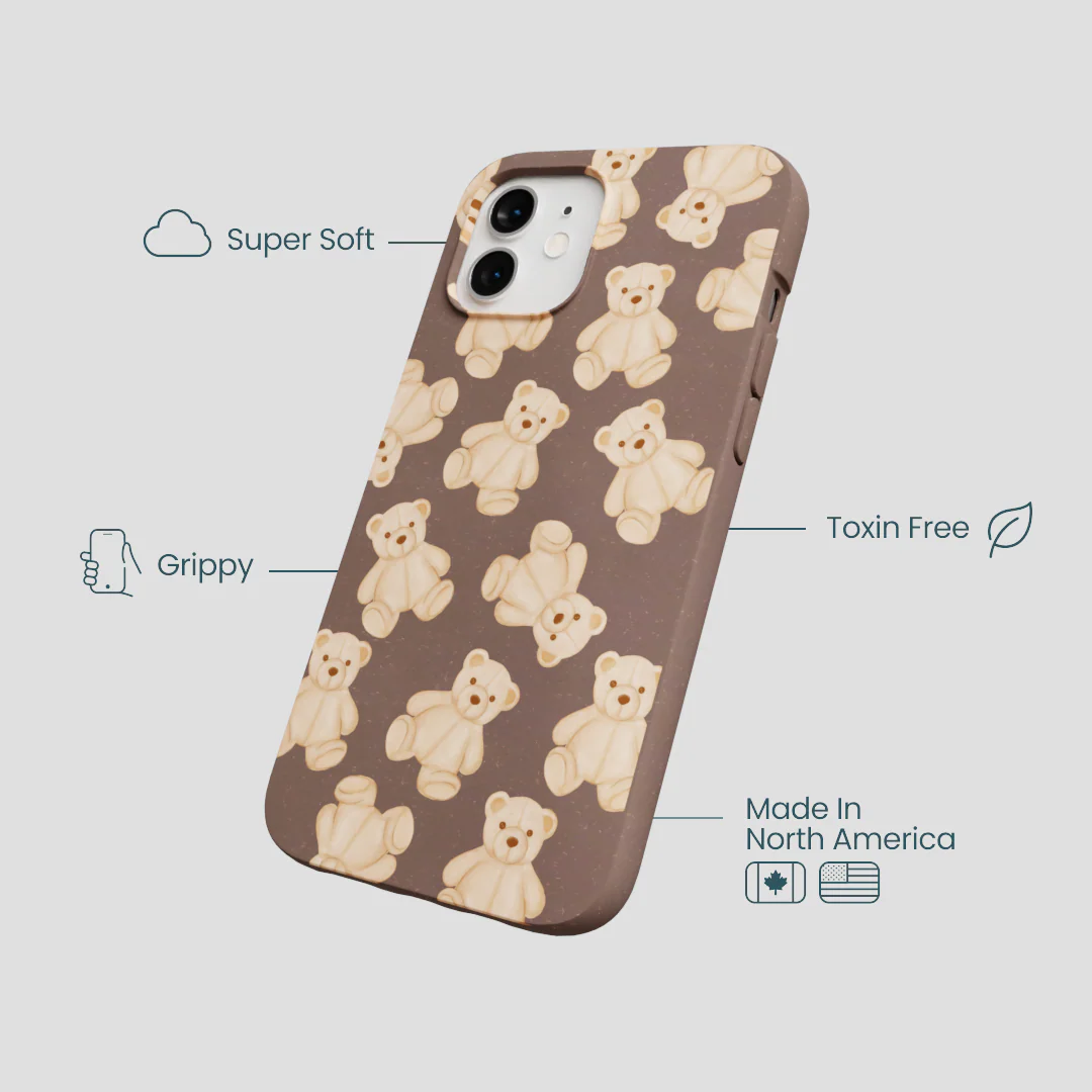Chocolate Brown Teddy Love iPhone 12/ iPhone 12 Pro Case - Image 4