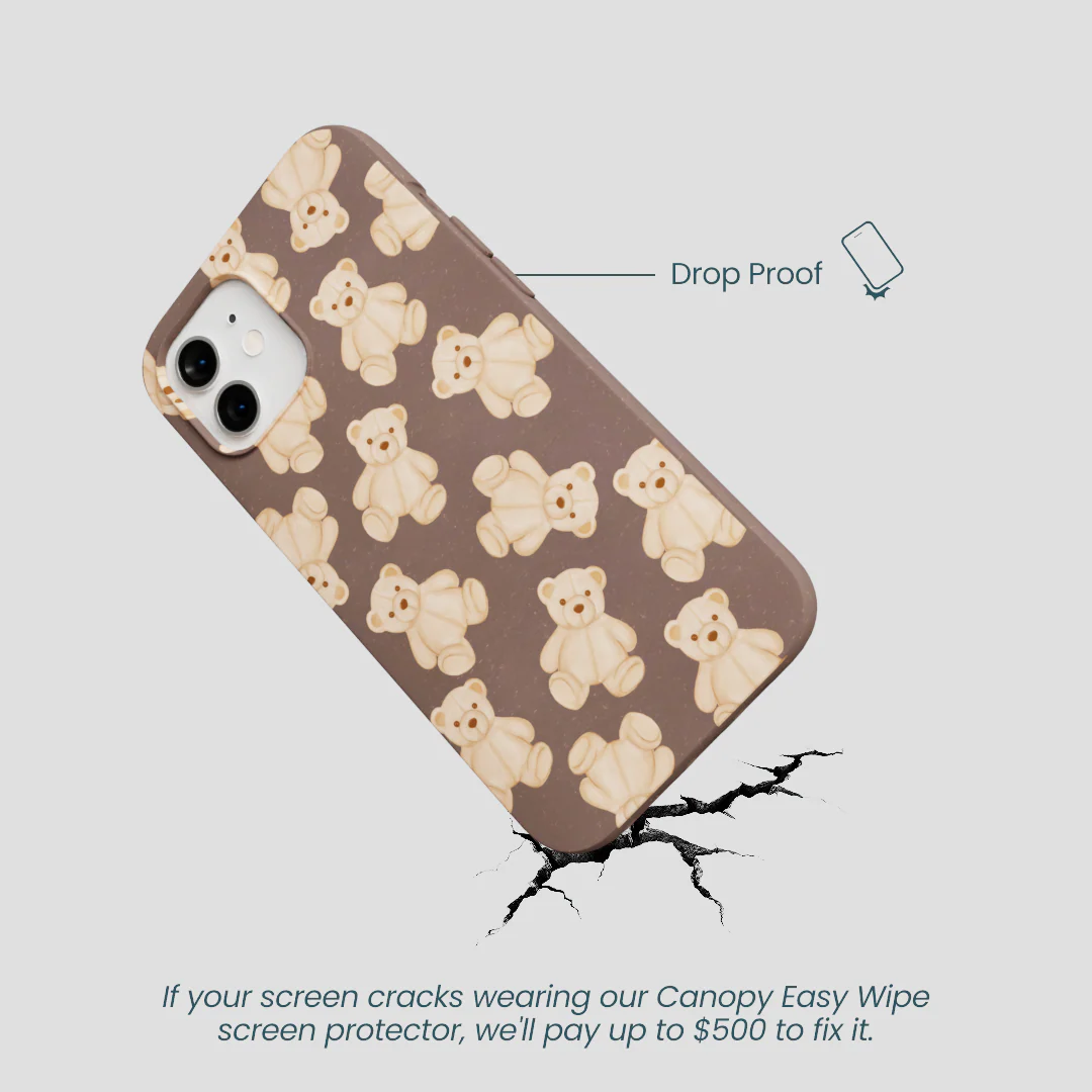 Chocolate Brown Teddy Love iPhone 12/ iPhone 12 Pro Case - Image 5