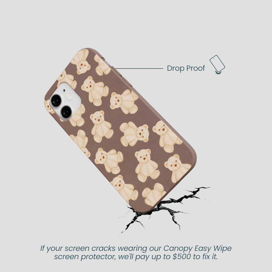 Chocolate Brown Teddy Love iPhone 12 Mini Case - Image 5