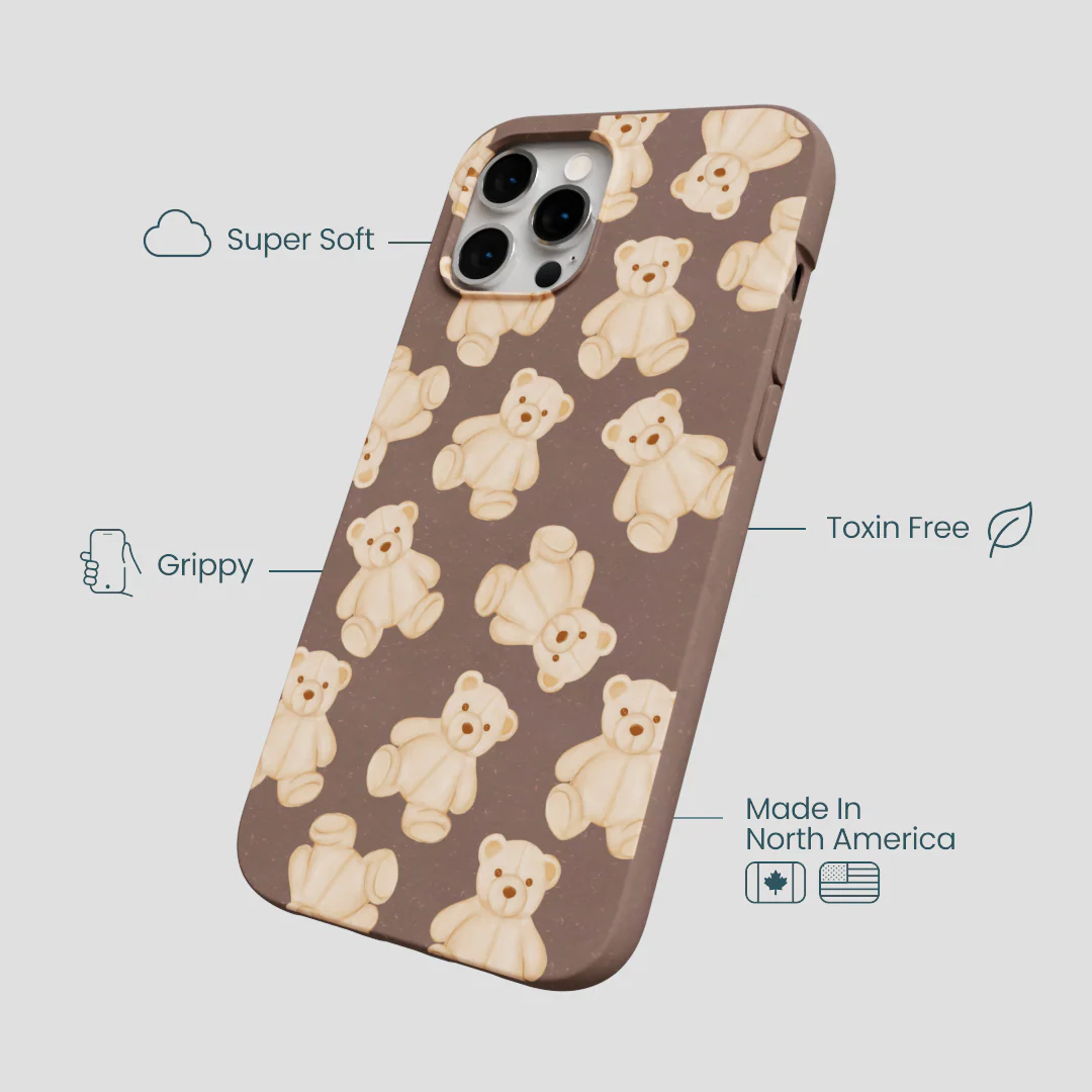 Chocolate Brown Teddy Love iPhone 12 Pro Max Case - Image 4