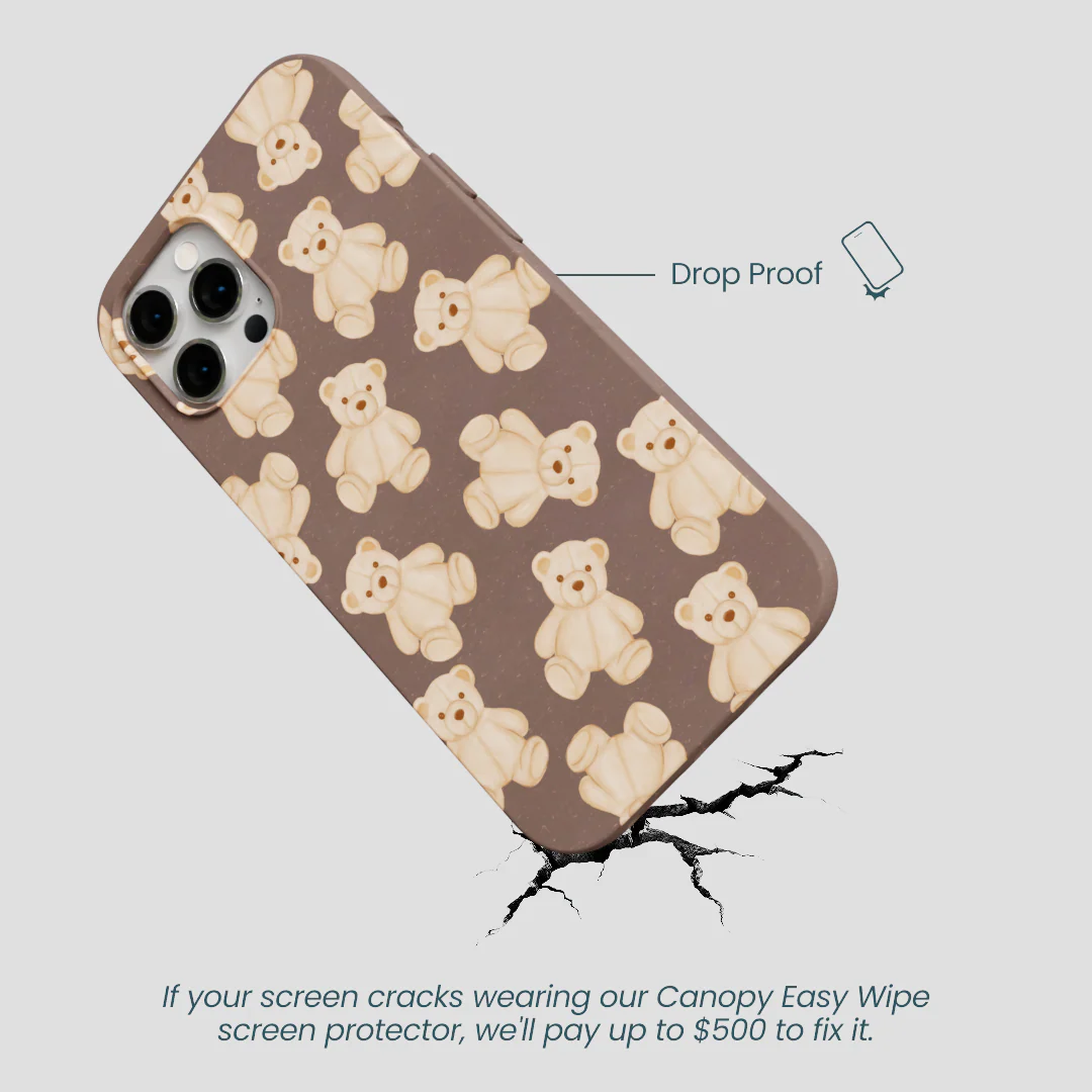 Chocolate Brown Teddy Love iPhone 12 Pro Max Case - Image 5
