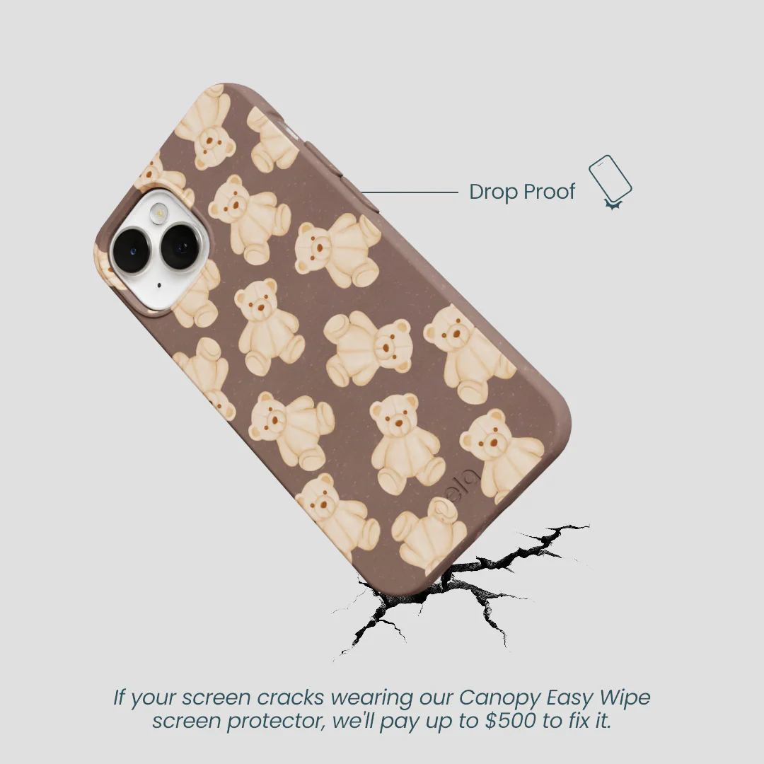 Chocolate Brown Teddy Love iPhone 13 Case - Image 5