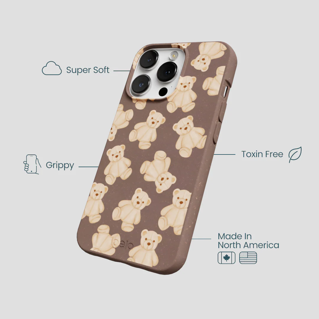 Chocolate Brown Teddy Love iPhone 13 Pro Case - Image 4