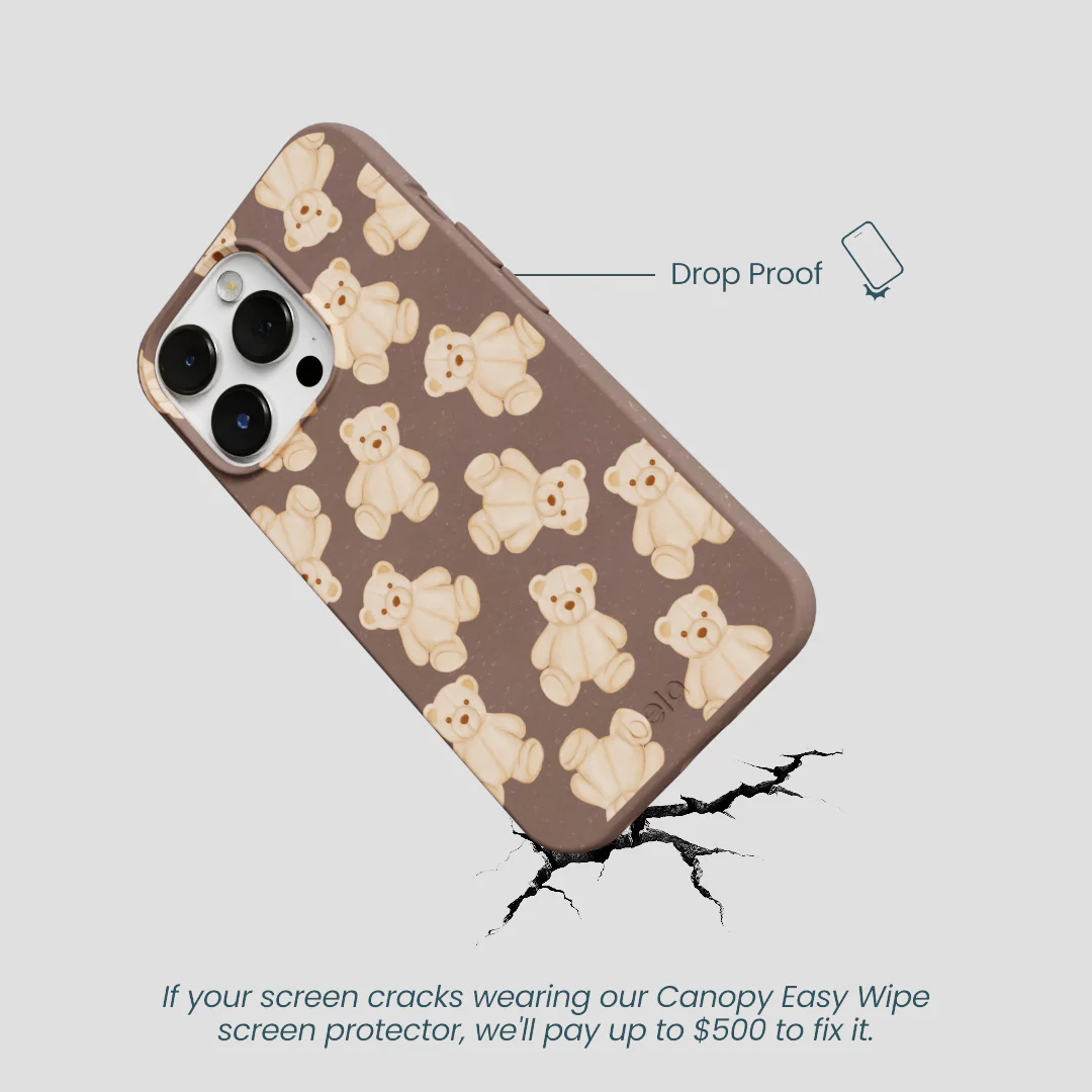 Chocolate Brown Teddy Love iPhone 13 Pro Case - Image 5