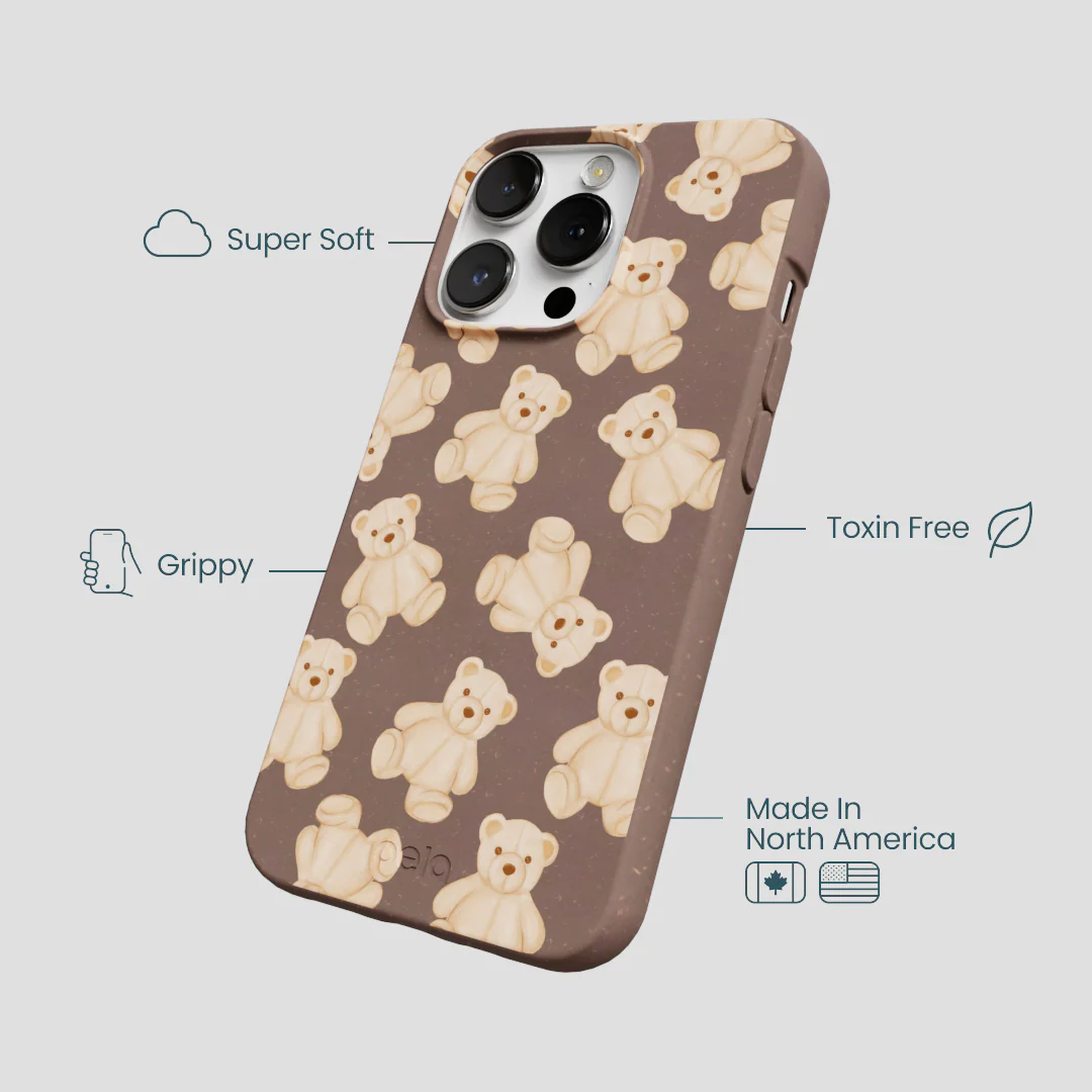 Chocolate Brown Teddy Love iPhone 13 Pro Max Case - Image 4