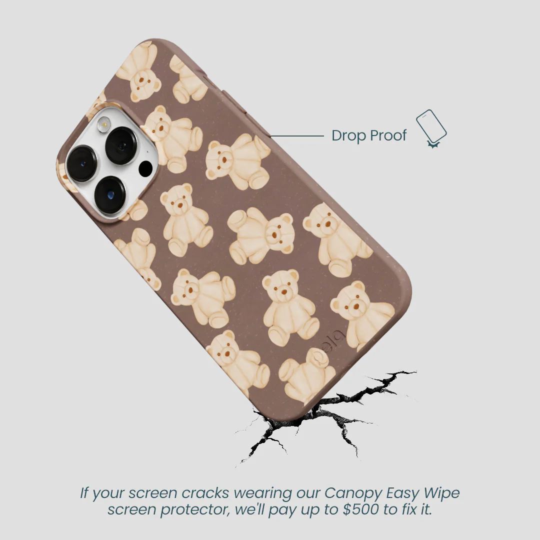 Chocolate Brown Teddy Love iPhone 13 Pro Max Case - Image 5