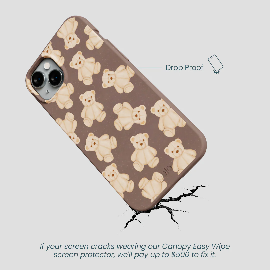 Chocolate Brown Teddy Love iPhone 14 Plus Case - Image 5