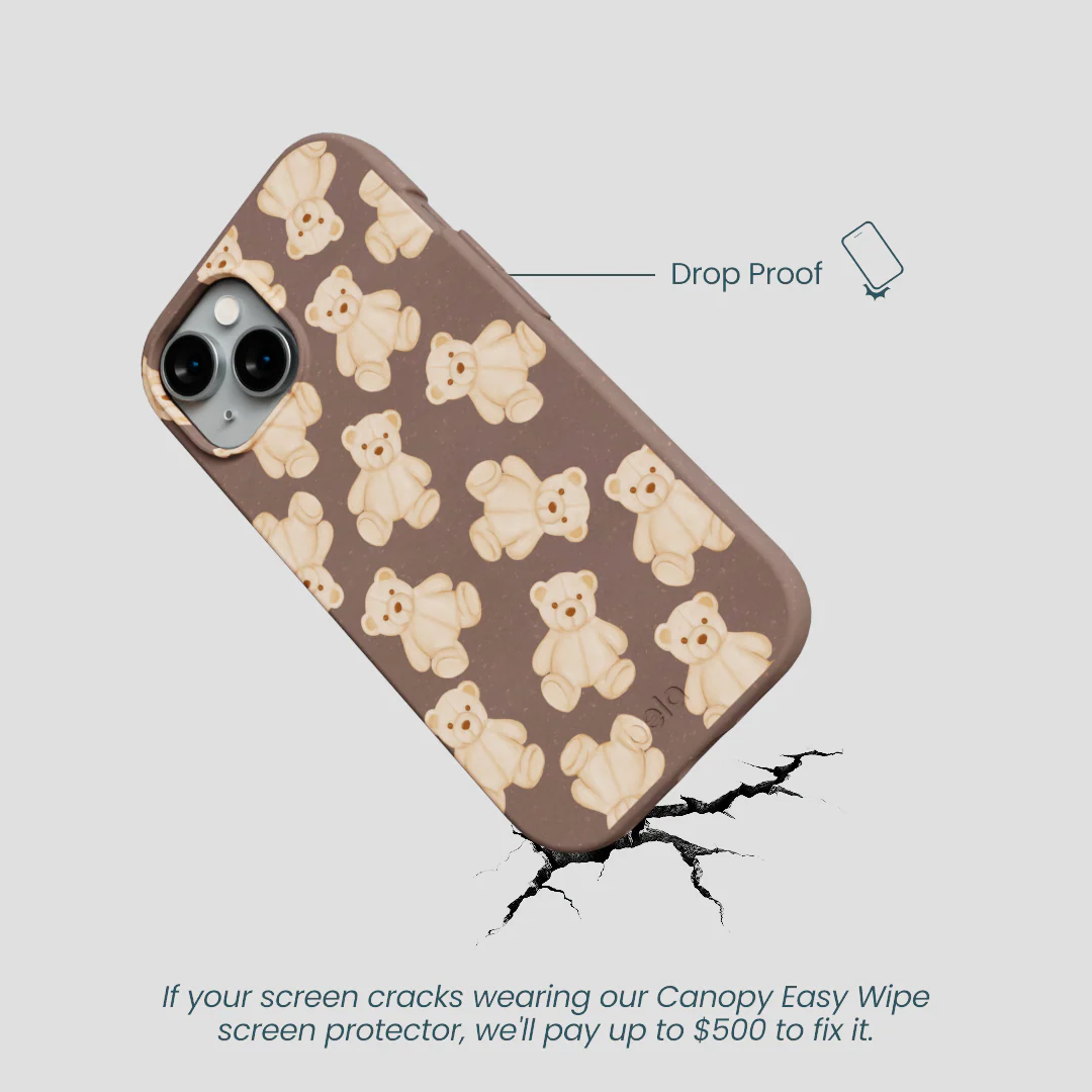 Chocolate Brown Teddy Love iPhone 15 Case - Image 5