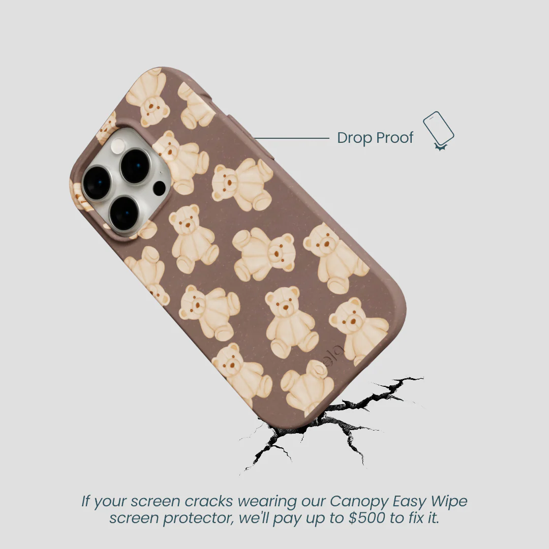 Chocolate Brown Teddy Love iPhone 15 Pro Case - Image 5