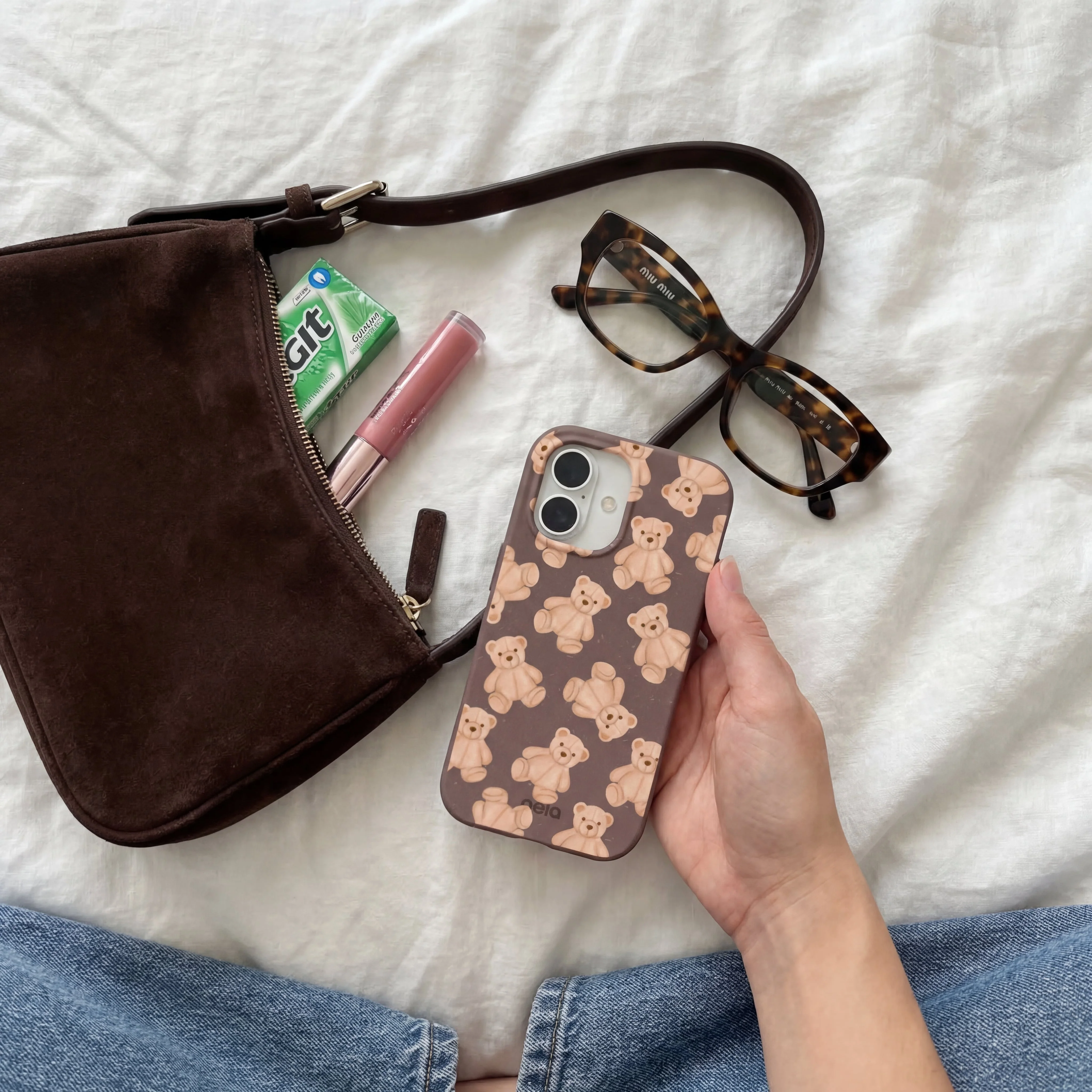 Chocolate Brown Teddy Love iPhone 17 Pro Max Case - Image 2