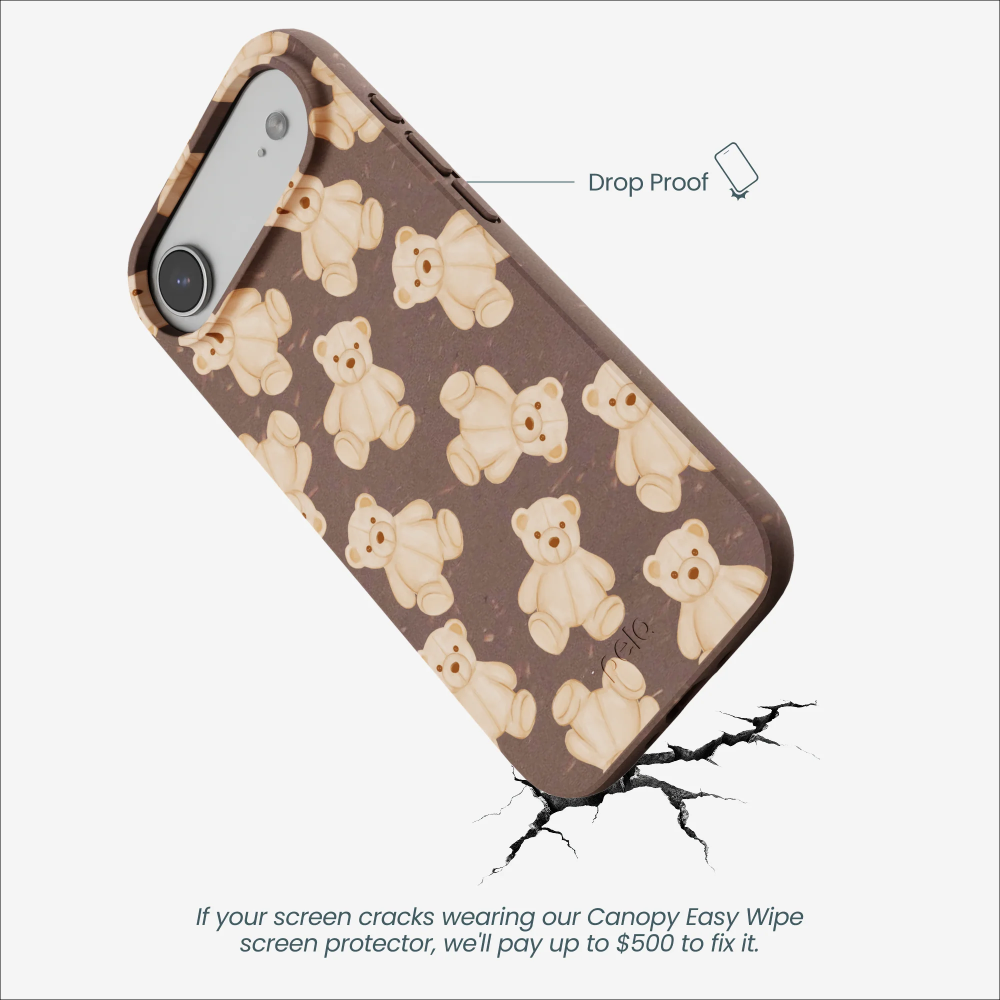 Chocolate Brown Teddy Love iPhone Air Case - Image 5