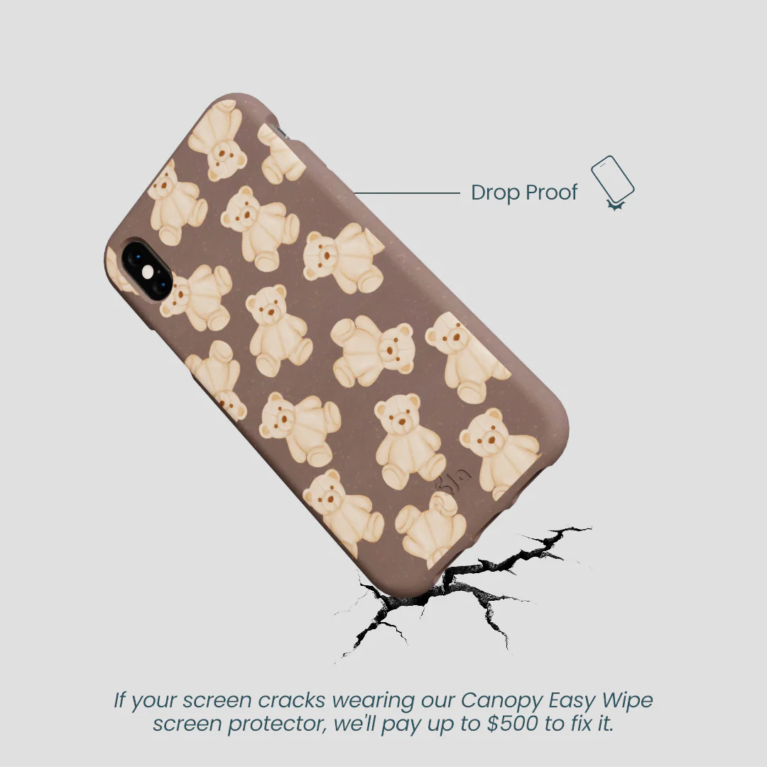 Chocolate Brown Teddy Love iPhone XR Case - Image 5