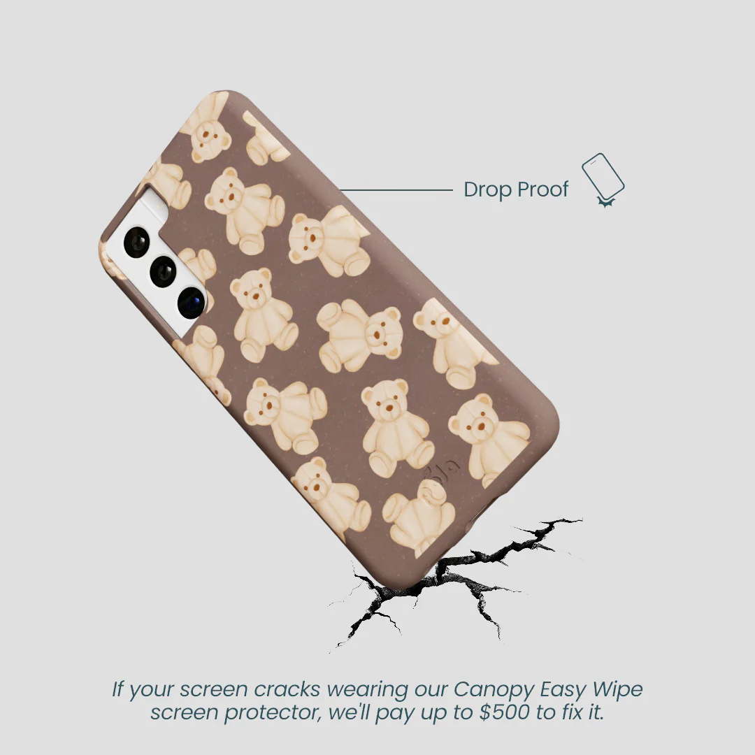 Chocolate Brown Teddy Love Samsung Galaxy S22 Case - Image 5