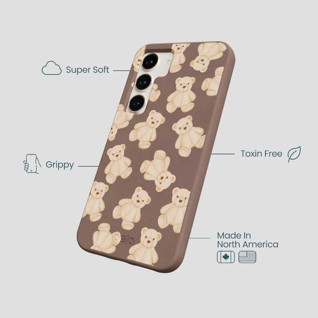 Chocolate Brown Teddy Love Samsung Galaxy S23 Case - Image 4
