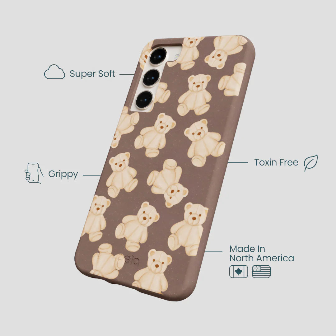Chocolate Brown Teddy Love Samsung Galaxy S23+(Plus) Case - Image 4