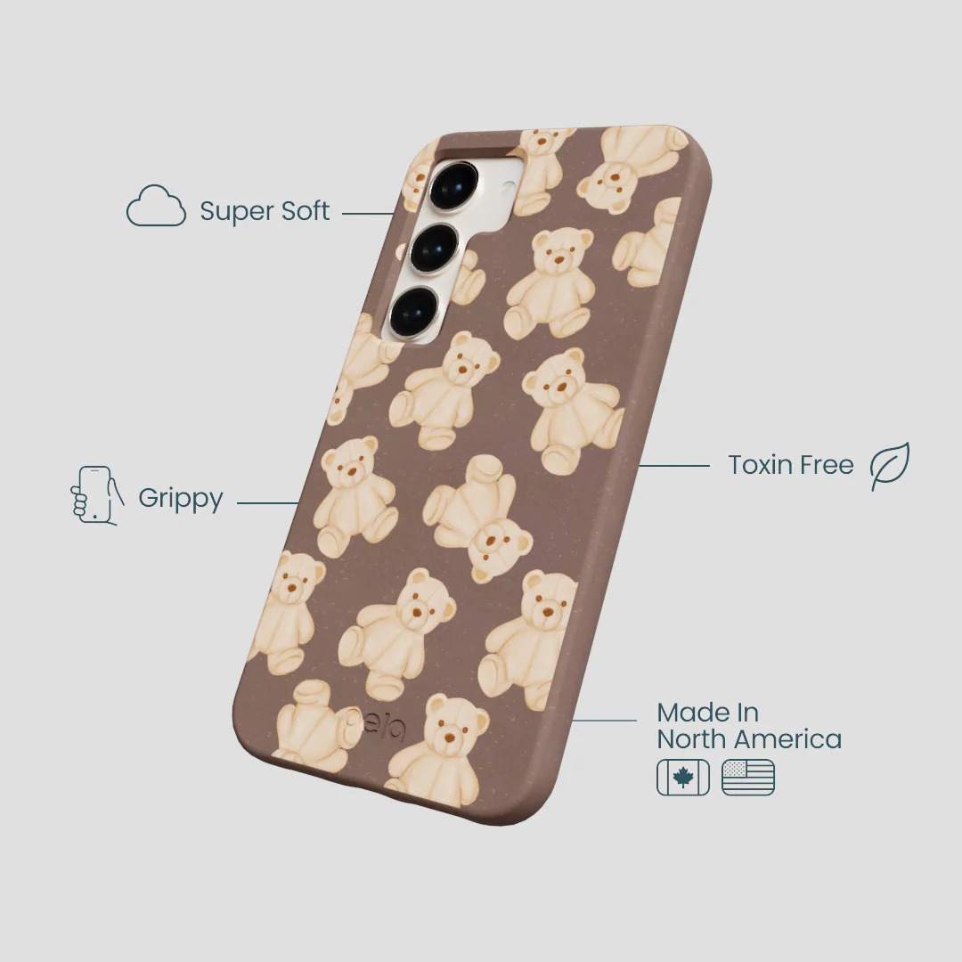 Chocolate Brown Teddy Love Samsung Galaxy S24 Case - Image 4