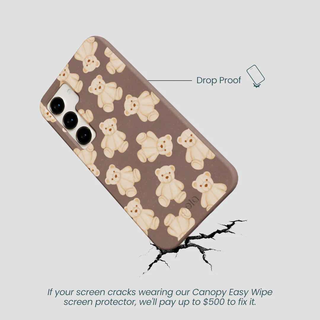 Chocolate Brown Teddy Love Samsung Galaxy S24 Case - Image 5