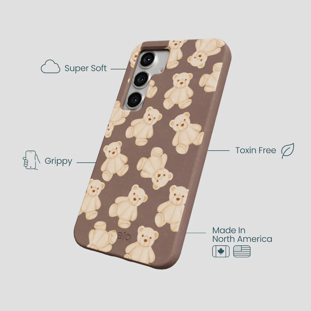 Chocolate Brown Teddy Love Samsung Galaxy S25 Case - Image 4