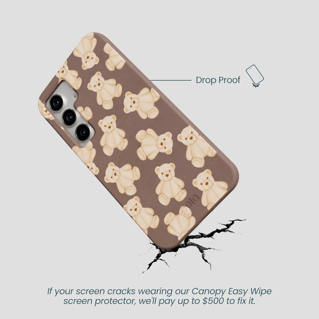 Chocolate Brown Teddy Love Samsung Galaxy S25 Case - Image 5