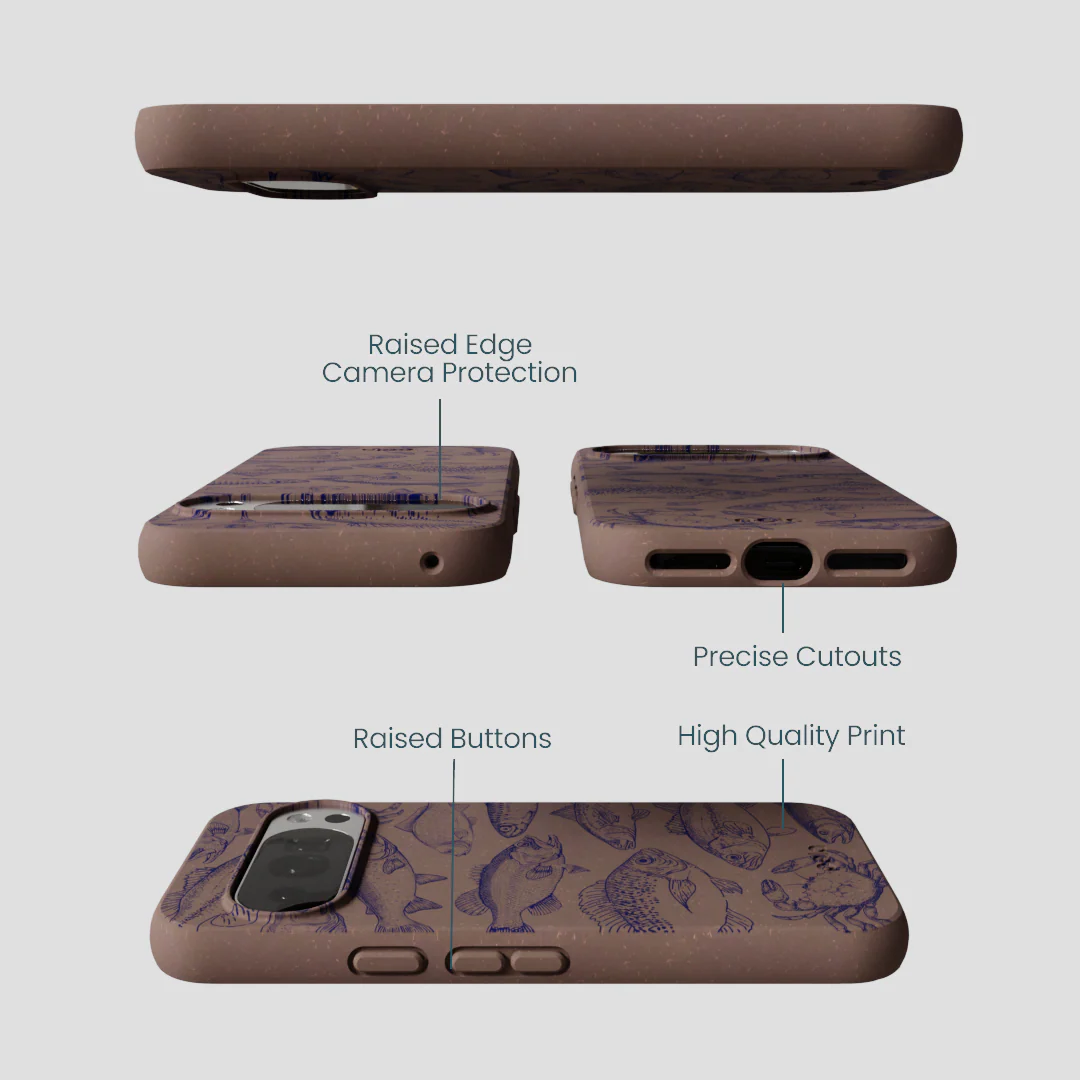 Chocolate Brown Vintage Catch Google Pixel 10/10 Pro Case - Image 3
