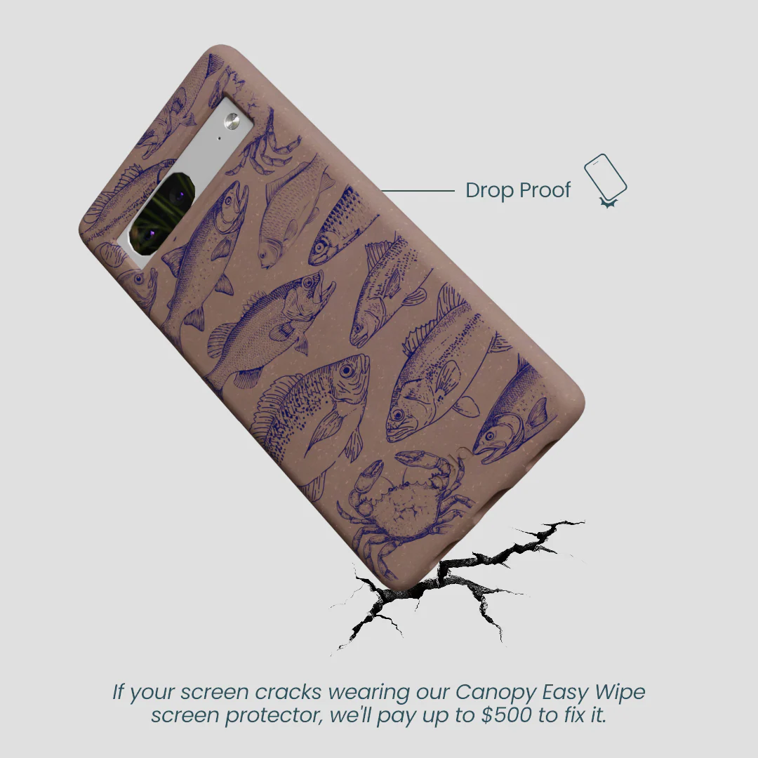 Chocolate Brown Vintage Catch Google Pixel 7 Case - Image 5