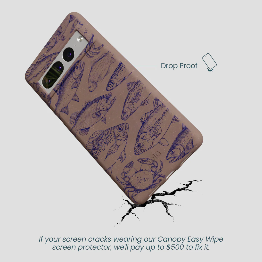 Chocolate Brown Vintage Catch Google Pixel 7 Pro Case - Image 5