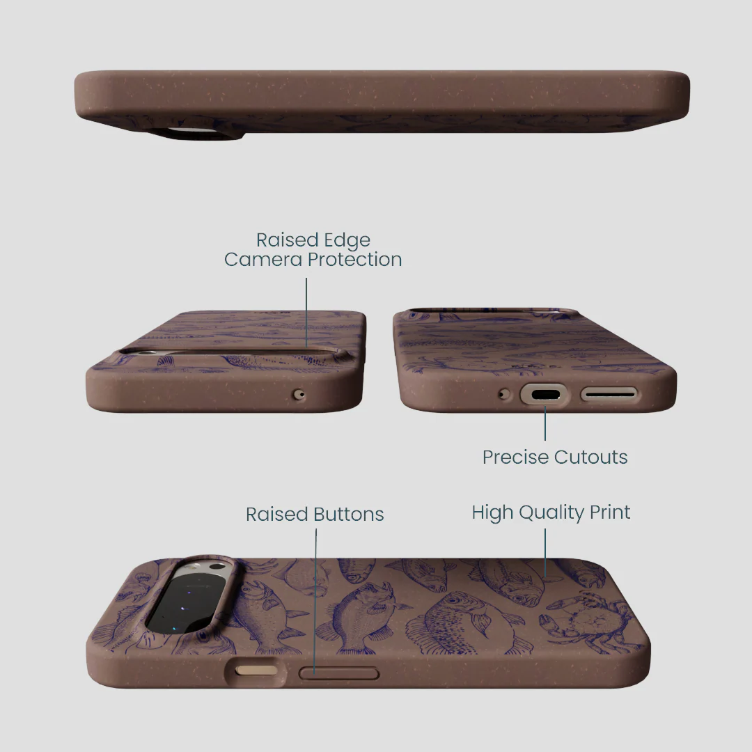 Chocolate Brown Vintage Catch Google Pixel 9 Pro XL Case - Image 3