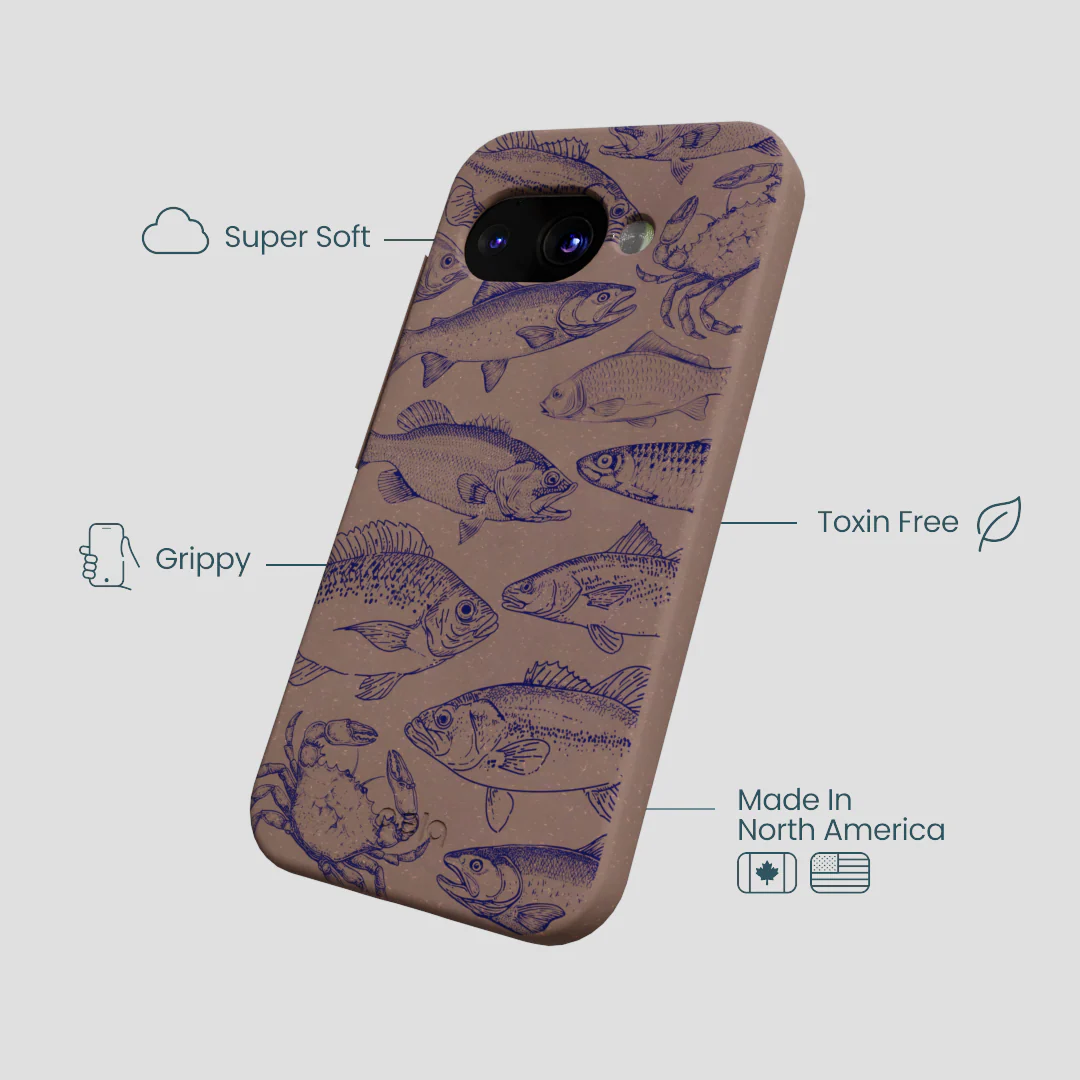 Chocolate Brown Vintage Catch Google Pixel 9a Case - Image 4