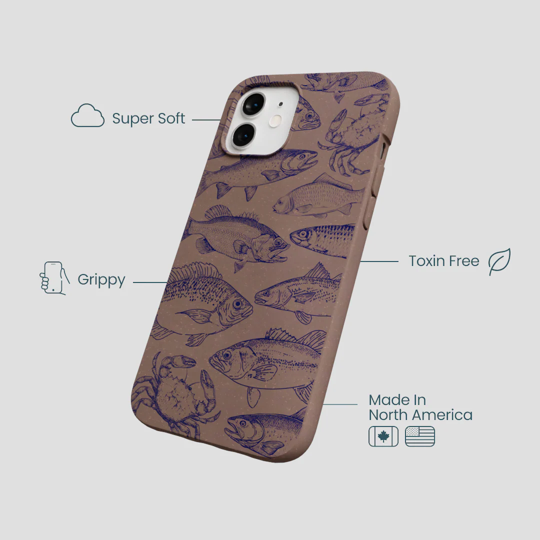 Chocolate Brown Vintage Catch iPhone 12/ iPhone 12 Pro Case - Image 4